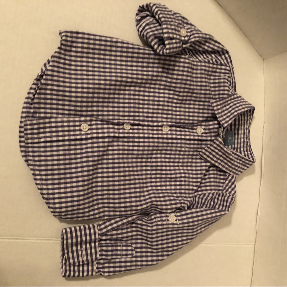 Baby gap matching outfit purple button up & khakis - Picture 3 of 8